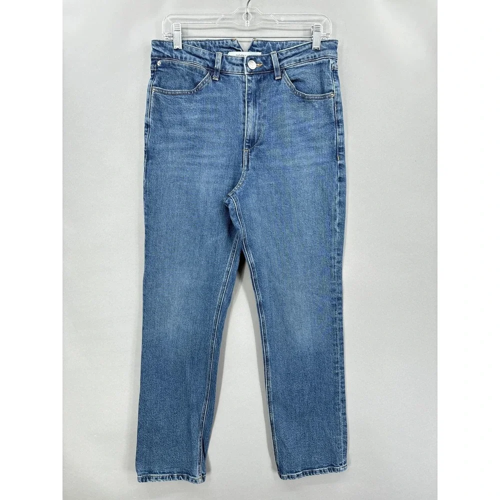 SPRWMN Jeans Womens‎ 30 Blue Skinny Straight High Rise Made In USA Denim Stretch